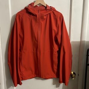 Orange Uniqlo size Large water resistant jacket